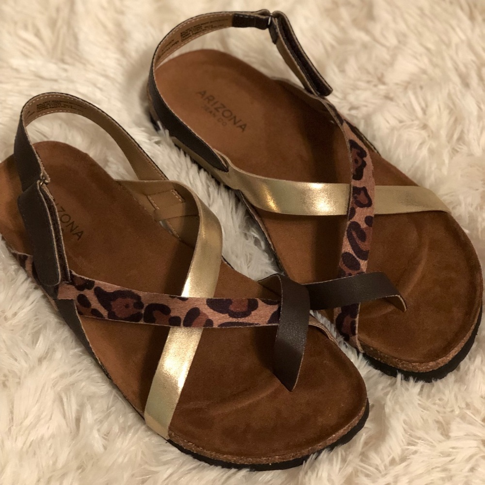 Leopard print sandals